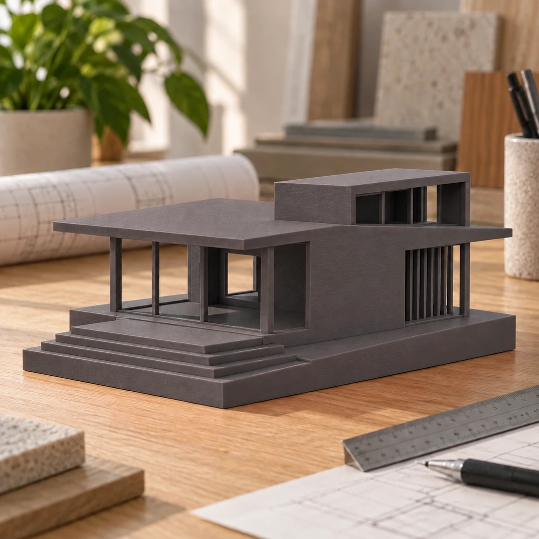 Refill Unset PLA Matte HS 1.75mm 7 Unset PLA Matte HS 3D-printed architectural house model