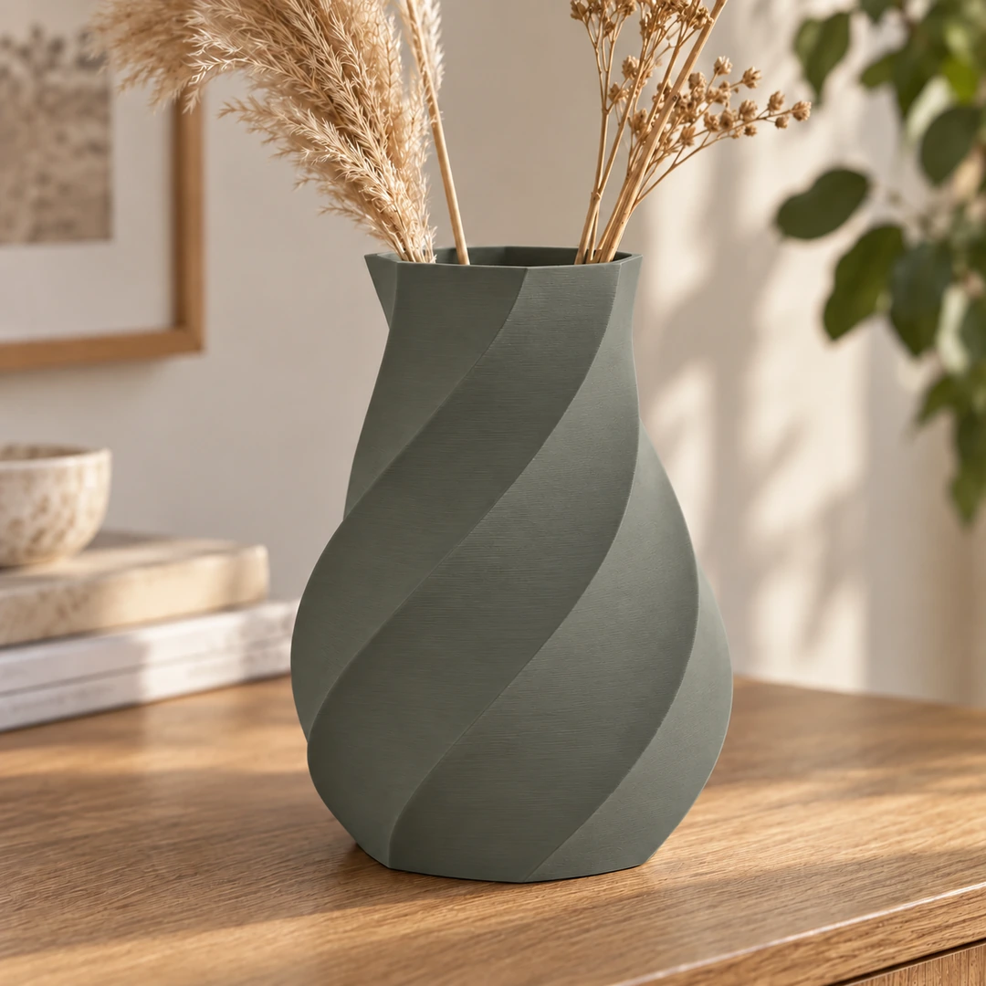 Refill Unset PLA Matte HS 1.75mm 6 Unset PLA Matte HS 3D-printed twisted vase