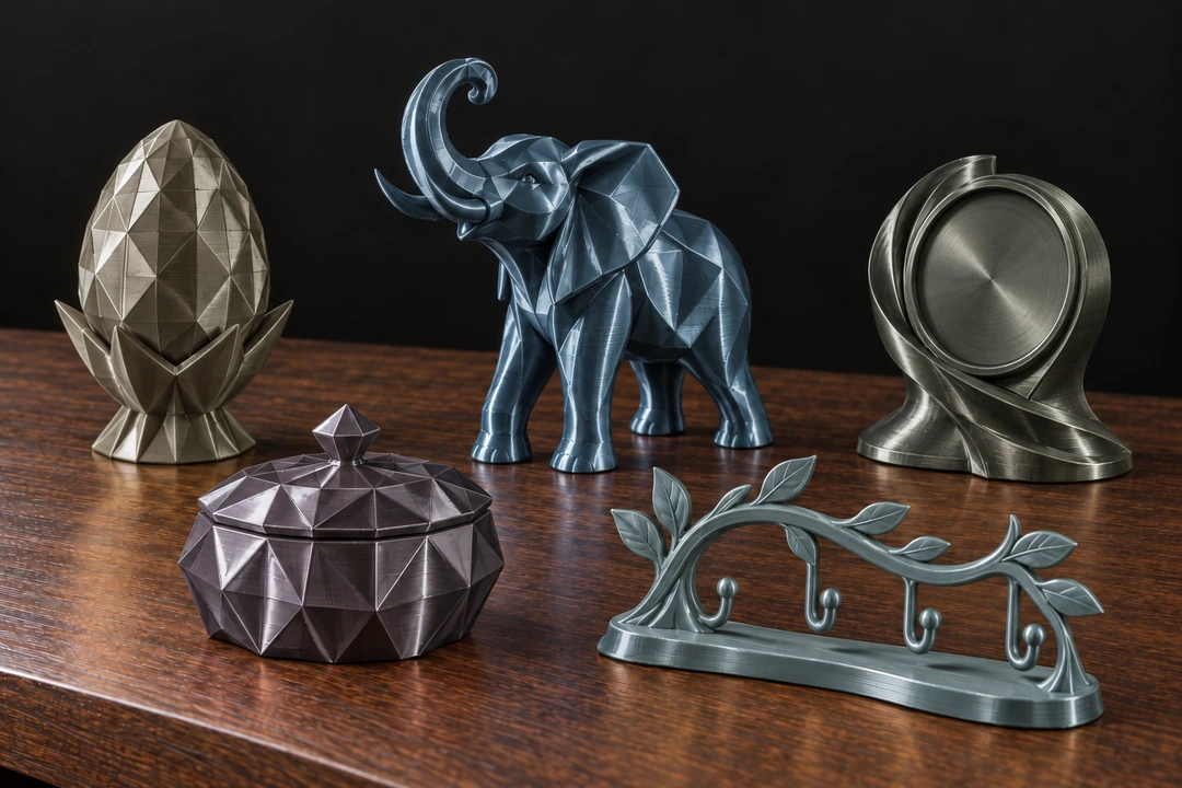 Refill Unset PLA Silk 1.75mm 10 Unset PLA Silk 3D-printed elephant and decorative objects