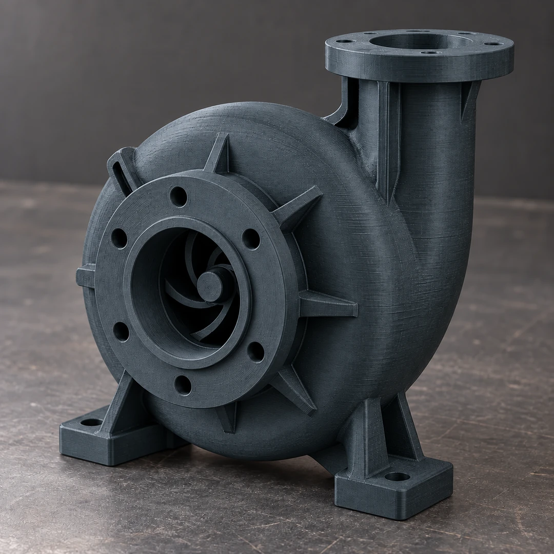 Unset PC ABS 1.75mm 6 Unset PC ABS 3D-printed pump housing prototype