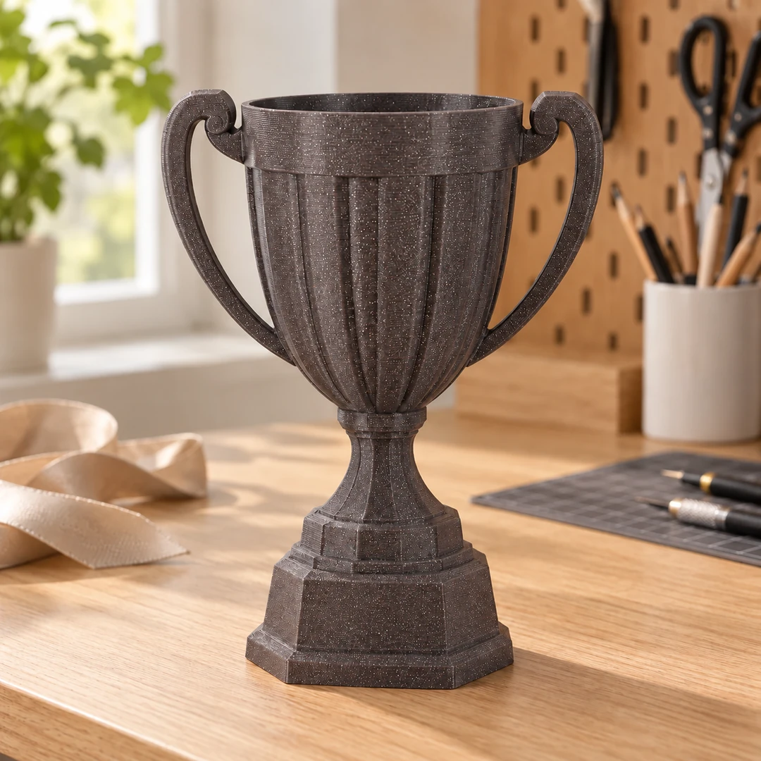 Unset PLA Glitter 1.75mm 9 Unset PLA Glitter 3D-printed trophy