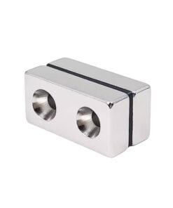 Flat magnet 30x15x5mm-M5 dual hol Neodymium magnets n52 1PZ